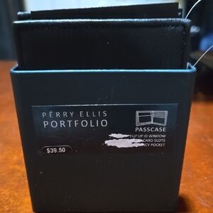 Perry Ellis Black Portfolio Wallet